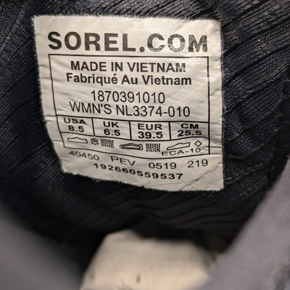 Sorel Women's Kinetic Sneak Shoes NL3374-010 Black Size 8.5 - Picture 6 of 7